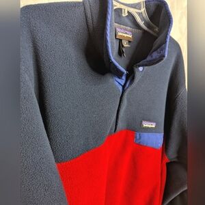 Patagonia Fleece, Navy & Red, Synchilla